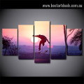 Aesthetic Skater Figure Landscape Modern Framed Artwork Picture Canvas Print