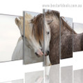Stallions Animal Modern Painting Image Canvas Print