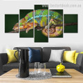 Chameleon Lizard Animal Modern Framed Artwork Pic Canvas Print for Room Wall Drape