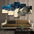 Smoke and Wonder Figure Modern Artwork Picture Canvas Print for Room Wall Adornment