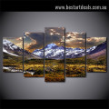 Mount Cook Nature Landscape Modern Framed Portraiture Image Canvas Print