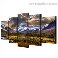 Mount Cook Nature Landscape Modern Framed Portraiture Portrait Canvas Print