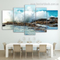 Seashore Nature Seascape Modern Framed Effigy Image Canvas Print for Room Wall Ornament