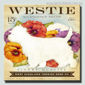 Westie Animal Botanical Modern Typography Painting Canvas Print
