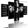 Drake Singer Typography Figure Modern Artwork Portrait Canvas Print for Room Wall Ornament