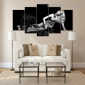 Faded Woman Figure Animal Modern Artwork Picture Canvas Print for Room Wall Decoration