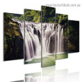Large Beautiful Waterfall Nature Landscape Modern Artwork Picture Canvas Print for Room Wall Decoration