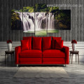 Large Beautiful Waterfall Nature Landscape Modern Artwork Portrait Canvas Print for Room Wall Adornment