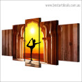 Yoga Fitness Twilight Nature Modern Artwork Image Canvas Print for Room Wall Ornament