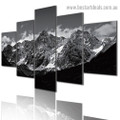 Faded Snow Mountain Nature Landscape Modern Artwork Photo Canvas Print for Room Wall Ornament