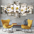 Beautiful Magnolia Flowers Abstract Botanical Modern Artwork Portrait Canvas Print for Room Wall Garniture