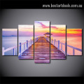 Sunset Seascape Nature Landscape Modern Framed Painting Photo Canvas Print
