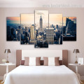 Empire State Building Cityscape Modern Framed Portraiture Photo Canvas Print for Room Wall Onlay