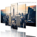 Empire State Building Cityscape Modern Framed Portraiture Image Canvas Print