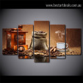 Classical Coffee Beans Food and Beverage Modern Artwork Portrait Canvas Print for Room Wall Decoration