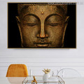 Buddha Face Moral Modern Painting Portrait Canvas Print for Dining Room Wall Adornment