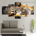 Ship Seascape Abstract Modern Artwork Picture Canvas Print for Room Wall Adornment