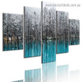 Hoarfrost Lake Nature Landscape Modern Artwork Image Canvas Print for Room Wall Ornament