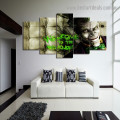 Joker Mad House Figure Typography Modern Artwork Image Canvas Print for Room Wall Adornment
