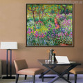 The Iris Garden at Giverny Botanical Impressionist Reproduction Oscar Claude Monet Painting Canvas Print for Lounge Room Wall Assortment
