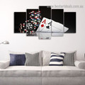 Poker Abstract Modern Artwork Portrait Canvas Print for Room Wall Decoration