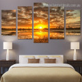 Morning Sunrise Nature Landscape Modern Artwork Photo Canvas Print for Room Wall Garniture