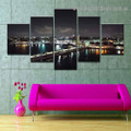 Nightscape City Modern Artwork Portrait Canvas Print for Room Wall Garniture