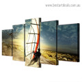 Windsurf Seascape Modern Artwork Picture Canvas Print for Room Wall Adornment
