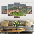The Long Wall Architectural Modern Framed Portraiture Pic Canvas Print for Room Wall Adornment