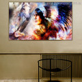 Aborigines Animal Bird Figure Modern Painting Canvas Print for Room Wall Trimming