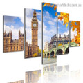 London Clock Tower Cityscape Modern Artwork Picture Canvas Print for Room Wall Ornament