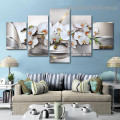 White Orchids Botanical Modern Artwork Image Canvas Print for Room Wall Ornament