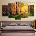 Autumn Sunshine Nature Landscape Modern Artwork Portrait Canvas Print for Room Wall Garniture