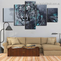 Fierce Tiger Animal Fantasy Modern Artwork Photo Canvas Print for Room Wall Ornament