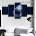 Scary Shark Animal Modern Artwork Photo Canvas Print for Room Wall Adornment