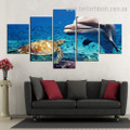 Underwater World Nature Seascape Modern Framed Effigy Photo Canvas Print for Room Wall Decoration