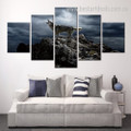 Solitary Wolf Animal Landscape Modern Framed Portraiture Pic Canvas Print for Room Wall Decoration