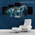Water Horse Abstract Animal Modern Artwork Image Canvas Print for Room Wall Garniture