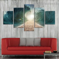 Parted Sea Landscape Modern Artwork Photo Canvas Print for Room Wall Ornament