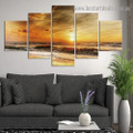 Seacoast Waves Landscape Modern Artwork Image Canvas Print for Room Wall Garniture