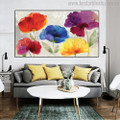 Colorific Poppies Botanical Modern Watercolor Painting Canvas Print for Lounge Room Wall Outfit