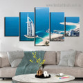 Burj Al Arab Cityscape Modern Artwork Portrait Canvas Print for Room Wall Garniture