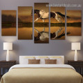 Horse Reflection Animal Landscape Modern Artwork Portrait Canvas Print for Room Wall Ornament