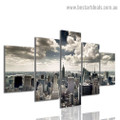 NY Skyscraper Cityscape Modern Artwork Photo Canvas Print for Room Wall Adornment