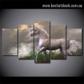 Unicorn Stallion Animal Nature Landscape Modern Framed Artwork Picture Canvas Print