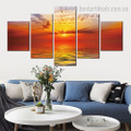 Beautiful Sunrise Nature Landscape Modern Framed Artwork Pic Canvas Print for Room Wall Adornment