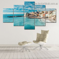 Bogliasco Landscape City Modern Artwork Photo Canvas Print for Room Wall Adornment