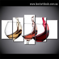 Wine Glasses Contemporary Food and Beverages Modern Framed Painting Photo Canvas Print