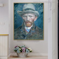 Self Portrait Vincent Van Gogh Impressionist Reproduction Figure Painting Print for Lounge Room Wall Tracery