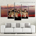 Wolves Cluster Animal Landscape Modern Artwork Photo Canvas Print for Room Wall Ornament